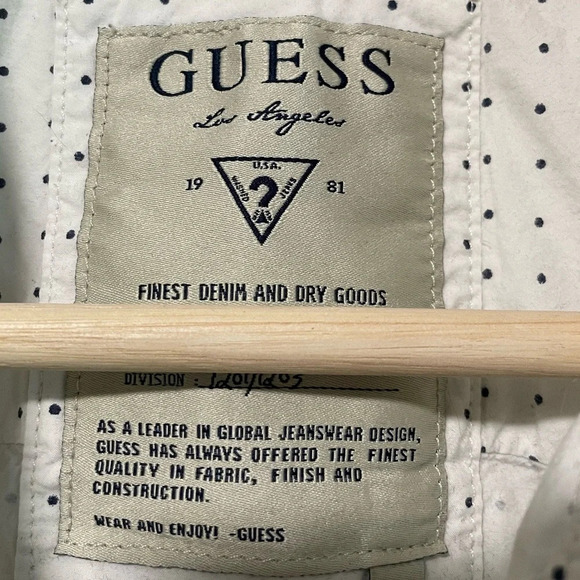 Guess Slim Fit  Black Polka Dot Shirt - Medium - Picture 4 of 11